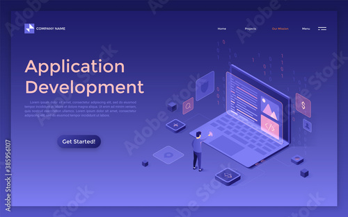 Isometric Vector Landing Page