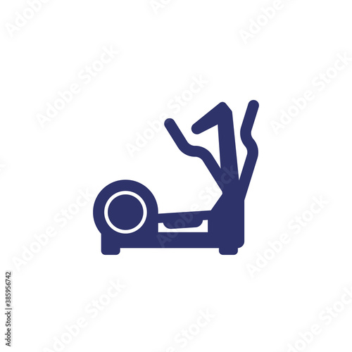 elliptical trainer icon on white