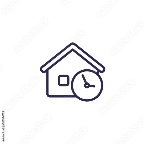 house and time line icon