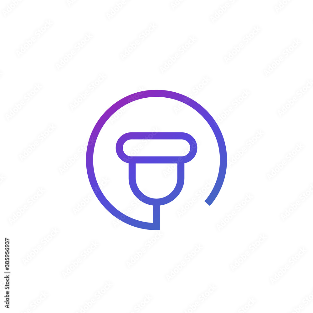 ultrasound, sonography logo, line icon ultrasound, sonography logo, line icon