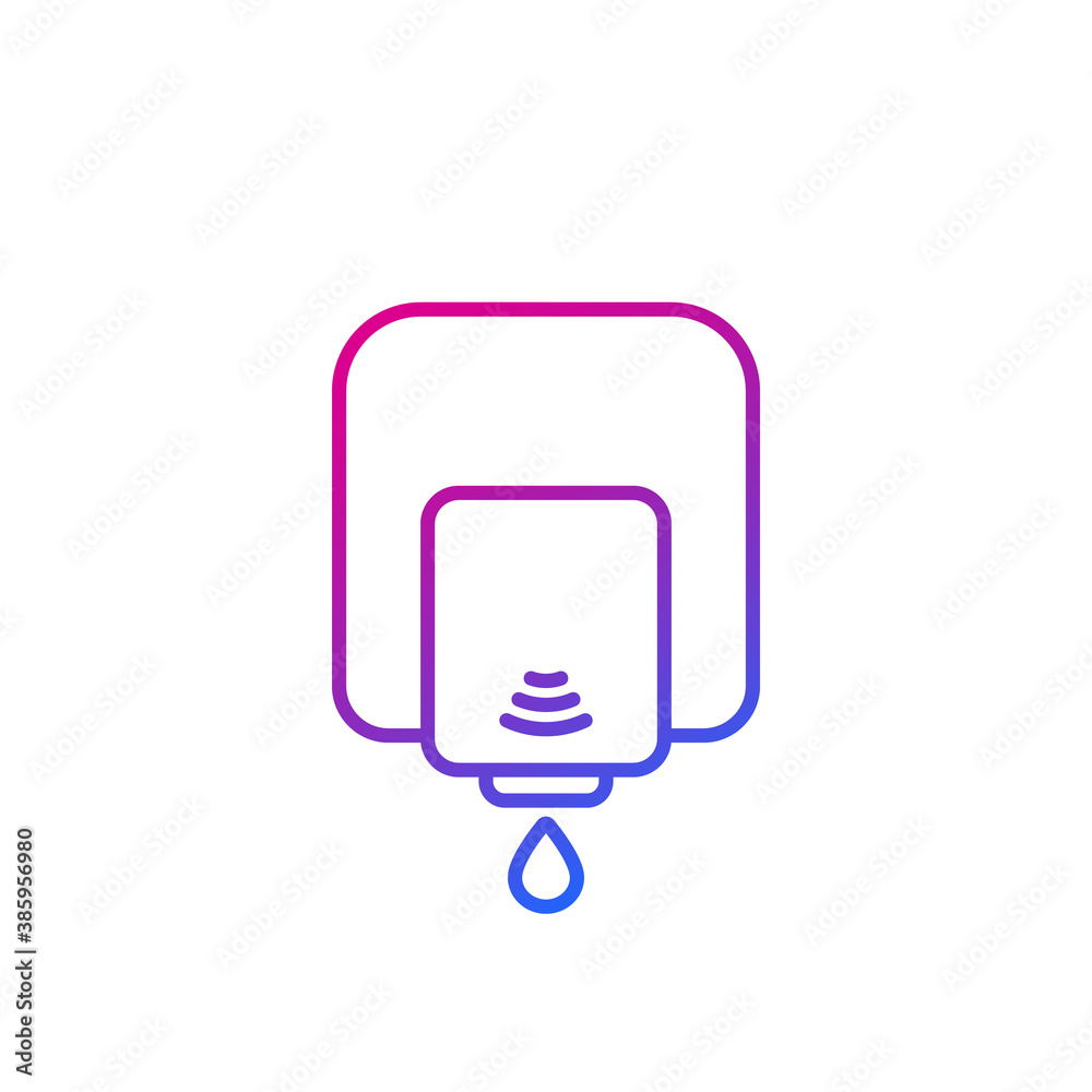 wall dispenser line icon on white wall dispenser line icon on white
