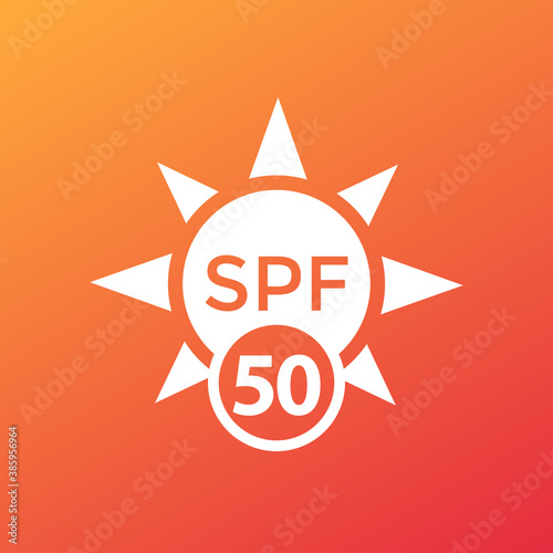 UV, SPF 50 sun protection icon