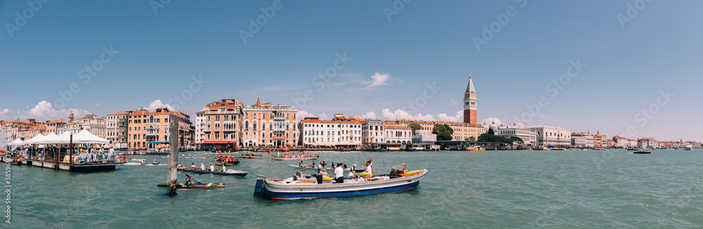 Venice's Grand Canal on during Vogalonga festival