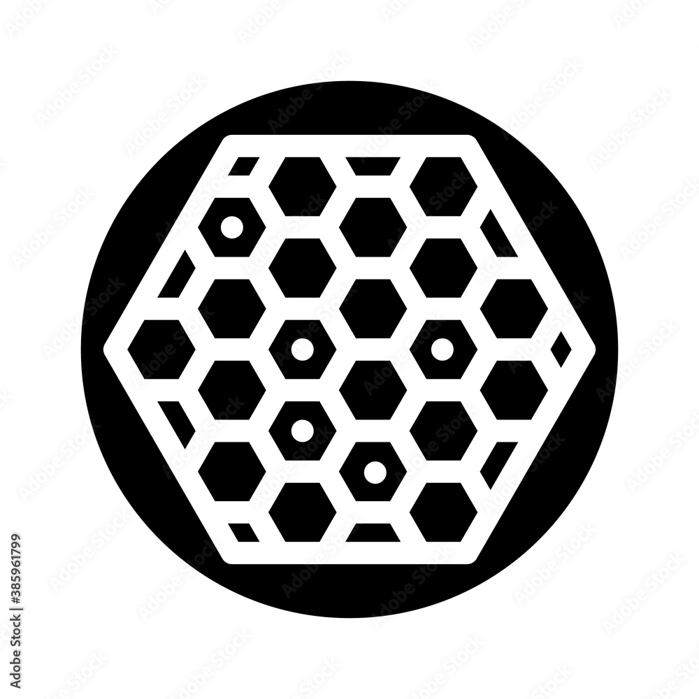 Fototapeta premium nuclear reactor with fuel rods glyph icon vector illustration