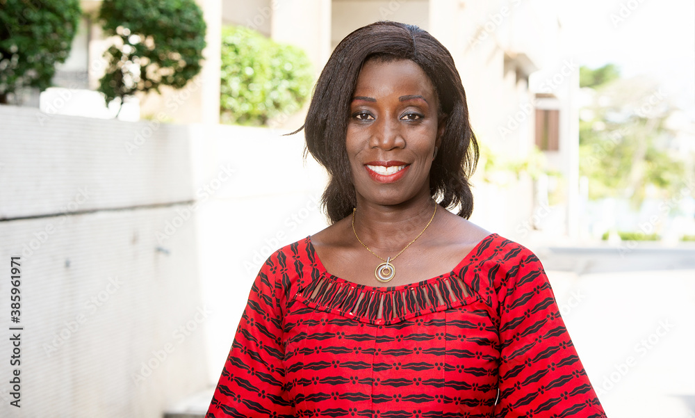 close up of a mature smiling african woman. close up of a mature smiling african woman.