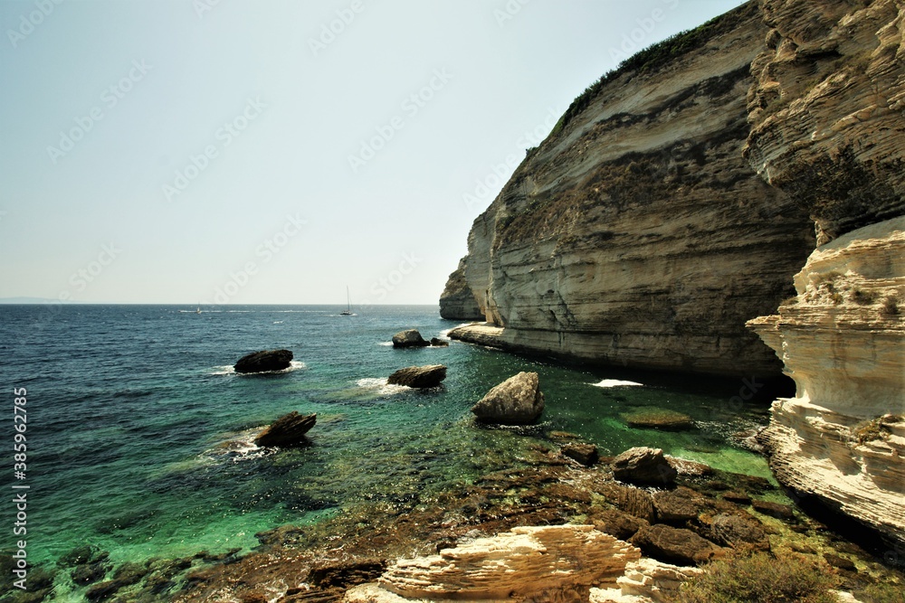 cliffs of bonifacio corsica france