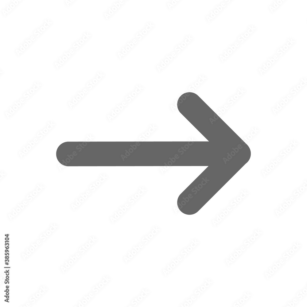 Pointer, arrow in modern flat style. Arrow button isolated on white background. Pointer, arrow in modern flat style. Arrow button isolated on white background.