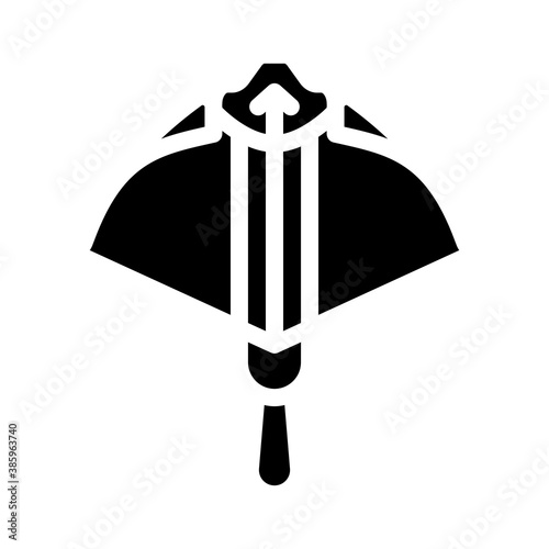 crossbow medieval weapon glyph icon vector illustration
