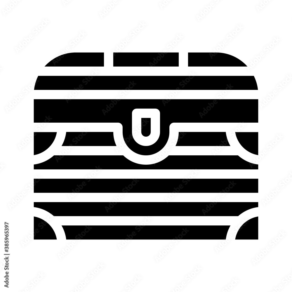 medieval chest glyph icon vector black illustration medieval chest glyph icon vector black illustration
