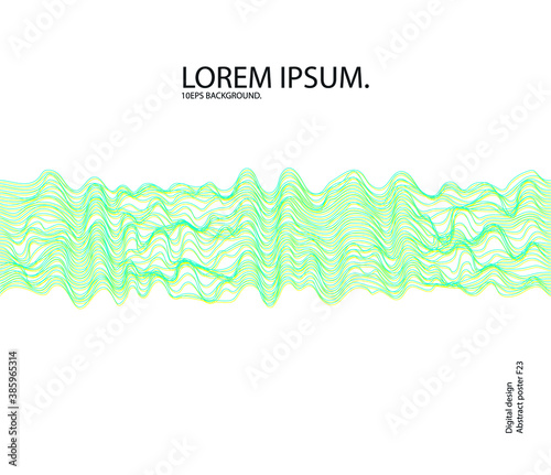 Vector abstract background with a glitch dynamic bright waves, lines. Wavy dynamic 10 eps background. Illustration suitable for cover, design, text, advertising banner. 