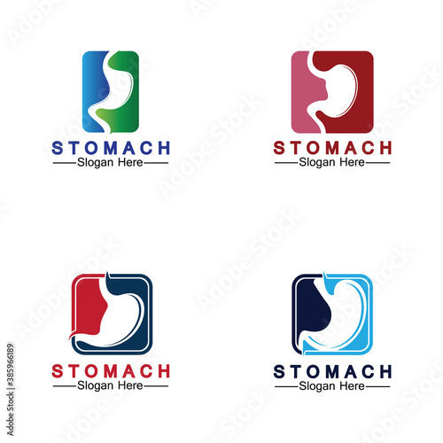 Stomach Health Logo vector illustration design - creative Gastroenterology Healthy Logo element icon, Stomach healthcare icon vector template