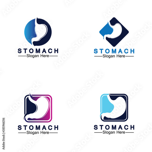 Stomach Health Logo vector illustration design - creative Gastroenterology Healthy Logo element icon, Stomach healthcare icon vector template