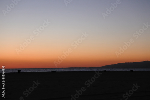 beach in colourful light LA