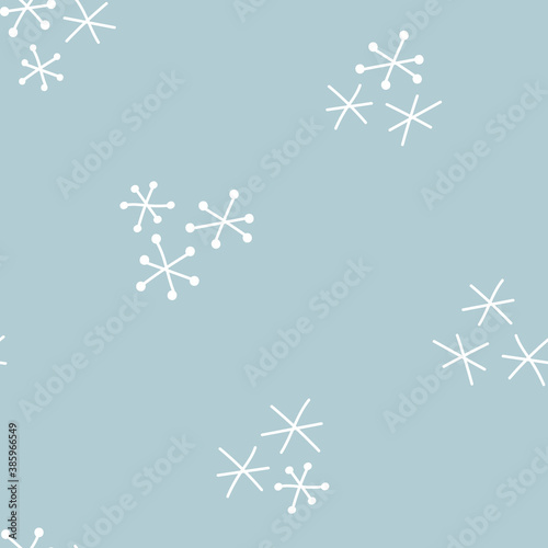 Cute Hand Drawn Snowflake Seamless Pattern