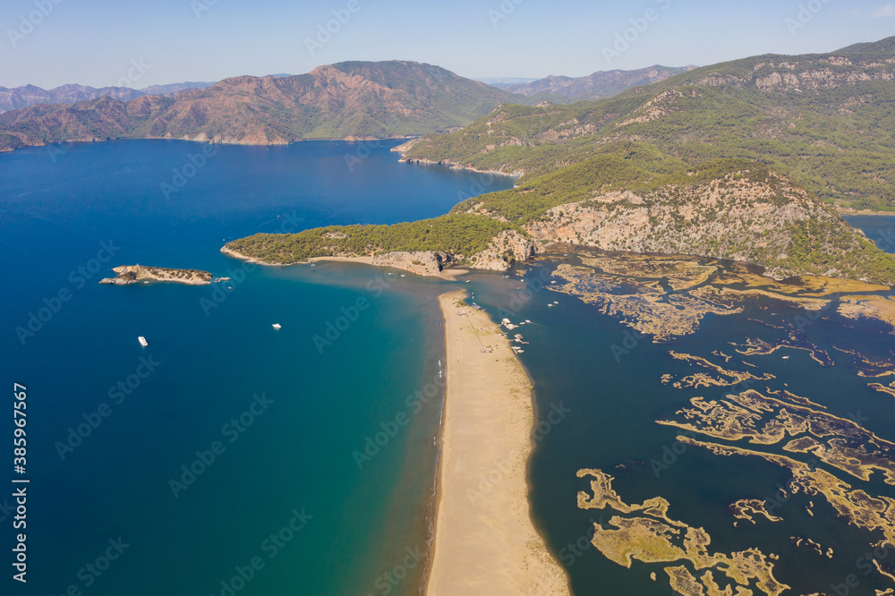 Amazing Iztuzu beach. Aerial view
