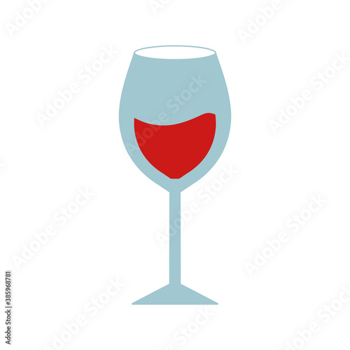 wine cup flat style icon vector design
