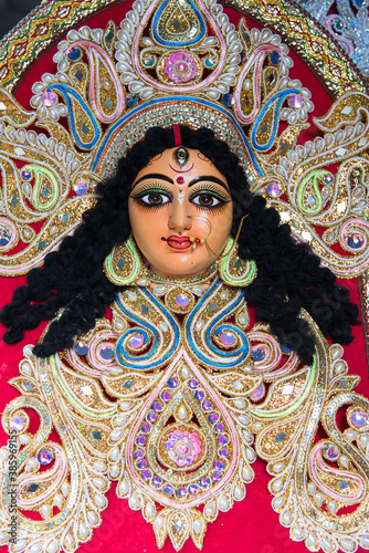Beautiful face of Hindu Goddess Durga