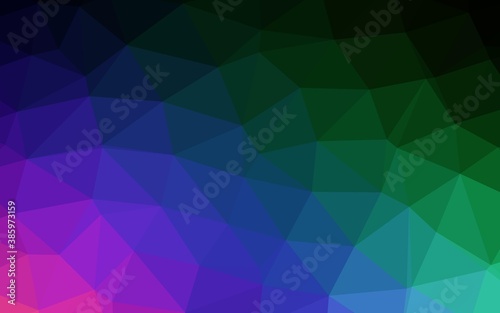 Dark Multicolor, Rainbow vector polygonal template.