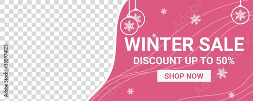 Winter and Christmas promotion sale banners. Promotional banners for selling your best products this month.