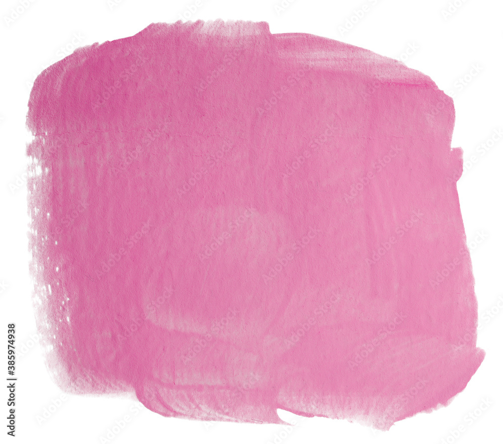 Pink watercolor stain on paper. Isolated on white background Pink watercolor stain on paper. Isolated on white background