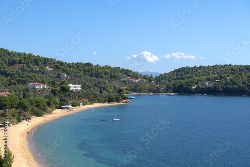 10/110/2020 Greece, Skiathos island, the famous beach Troulos , short tourist season, due to COVID-19