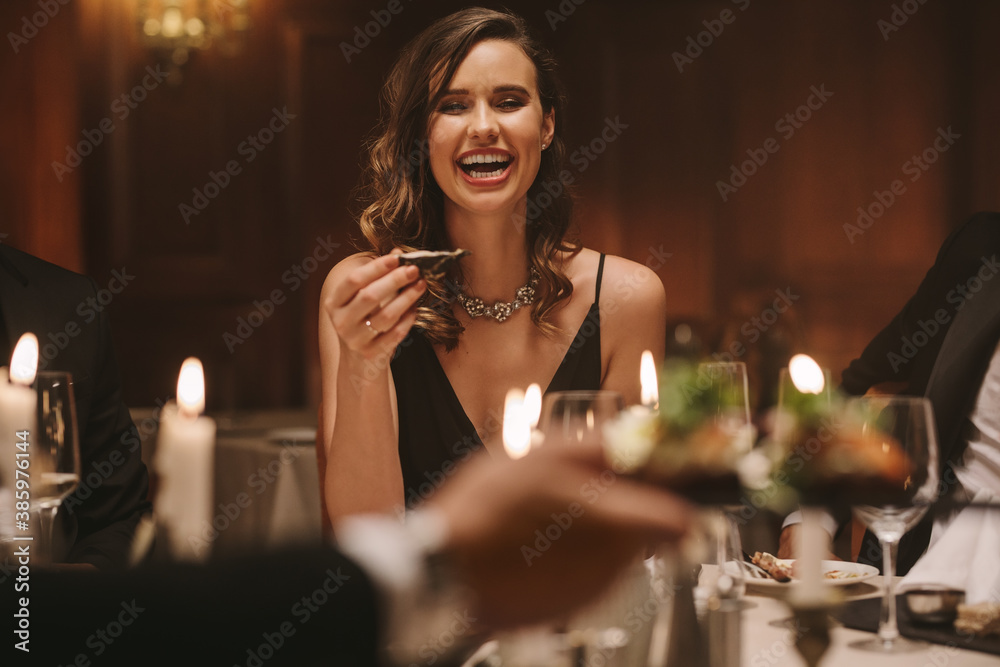 © Jacob Lund - Beautiful woman enjoying at a gala dinner party © Jacob Lund - Beautiful woman enjoying at a gala dinner party