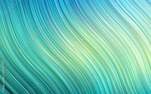 Light Blue, Yellow vector template with bent ribbons.