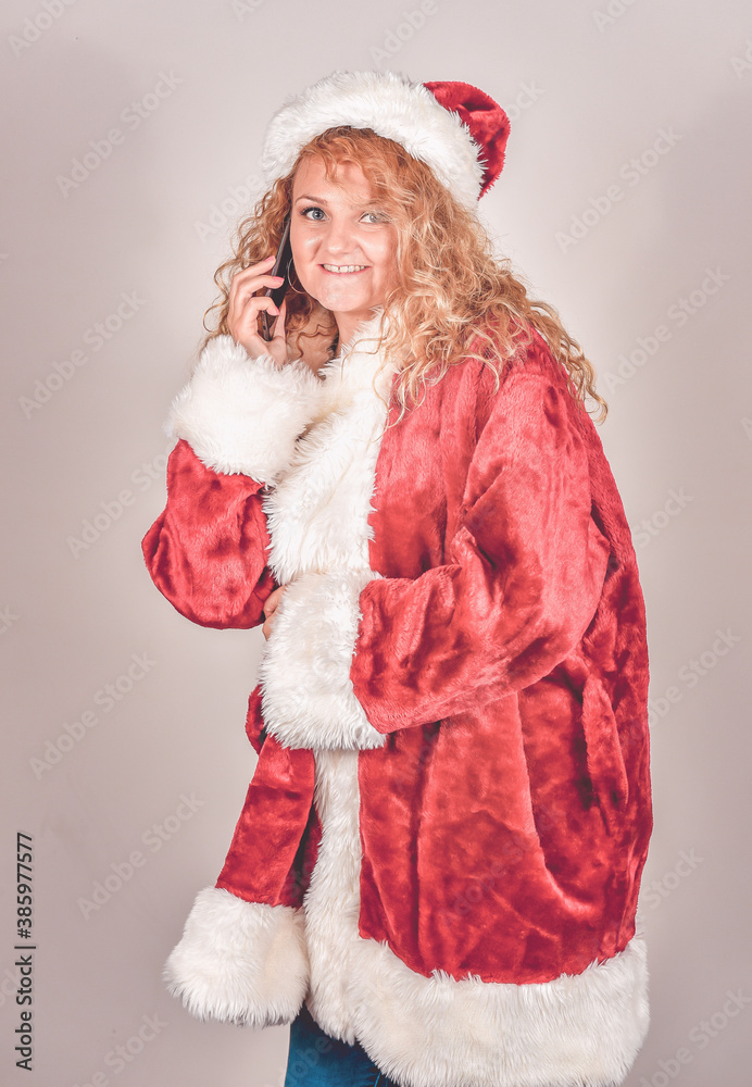 Girl dressed as Santa Girl dressed as Santa