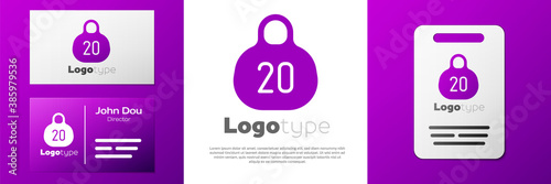Logotype Kettlebell icon isolated on white background. Sport equipment. Logo design template element. Vector.