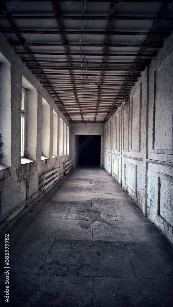 old corridor. wall