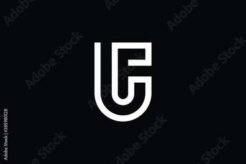 Minimal Innovative Initial FU logo and UF logo. Letter U F FU UF creative elegant Monogram. Premium Business logo icon. White color on background