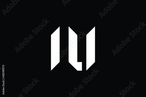 Minimal Innovative Initial NU logo and UN logo. Letter N LOGO AND NU UN creative elegant Monogram. Premium Business logo icon. White color on background