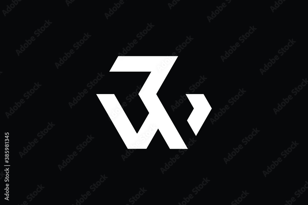 Minimal Innovative Initial WR logo and RW logo. Letter W R RW WR creative elegant Monogram. Premium Business logo icon. White color on background