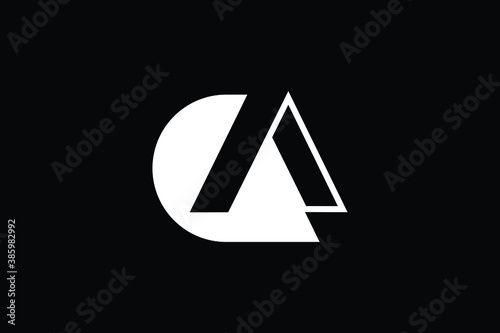 Minimal Innovative Initial AC logo and CA logo. Letter AC CA creative elegant Monogram. Premium Business logo icon. White color on background