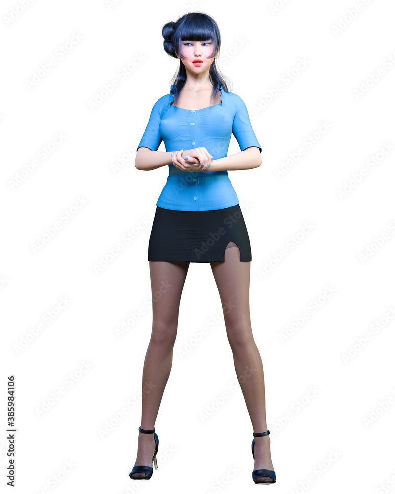 Beautiful Girl in Short Skirt Anime Natural Beauty Beautiful Symmetrical  Face Pearlescent Skin Seductive Eyes and Face Elegant Girl Lacivious Pose  Proportionate Body Full Body Port · Creative Fabrica