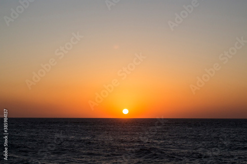 Sunset horizon sea water landscape 