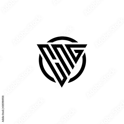 Initial letter CNG triangle monogram clean modern simple logo