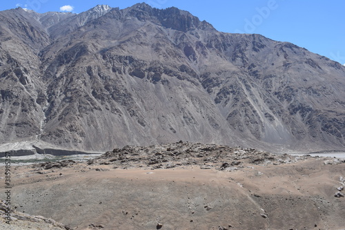 landscape in the himalayas and mountains in leh ladakh