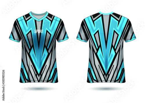 Sports Jersey Design Template for Team Uniforms Vector