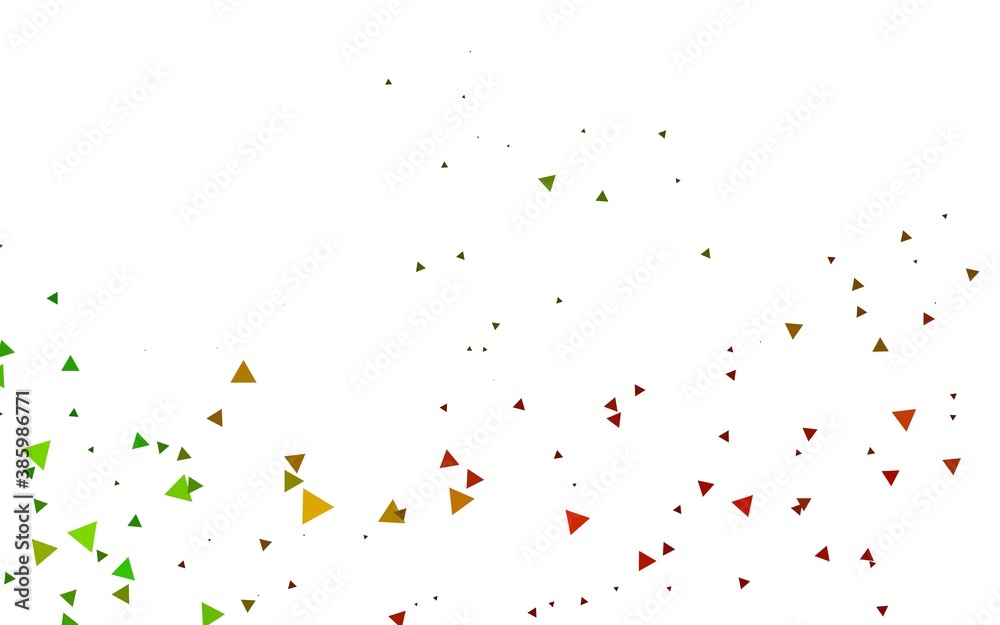 Light Green, Red vector template with crystals, triangles. Light Green, Red vector template with crystals, triangles.