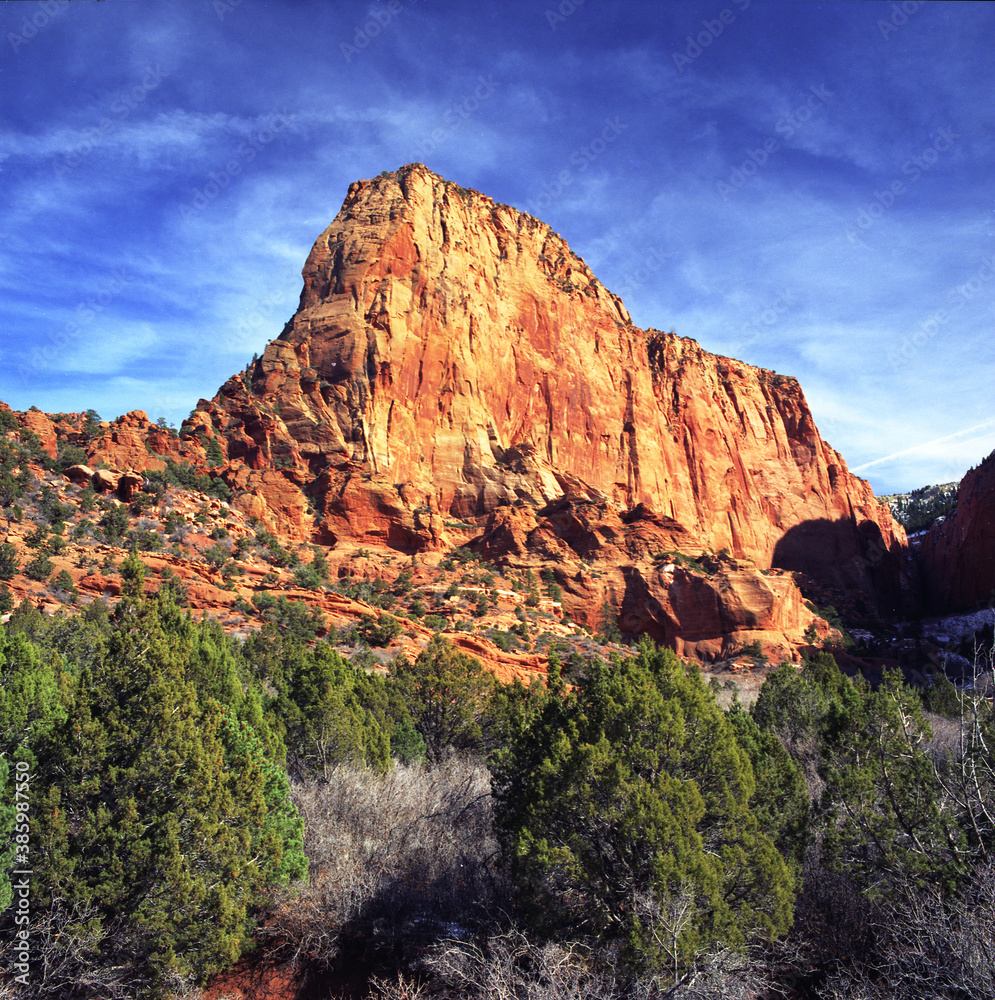 Striking Image of Paria Point along the Kolub Canyon Road in Zion National Park During the Daytime