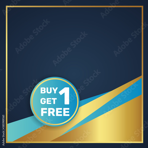 Buy one get one free sale banner. - Vector.