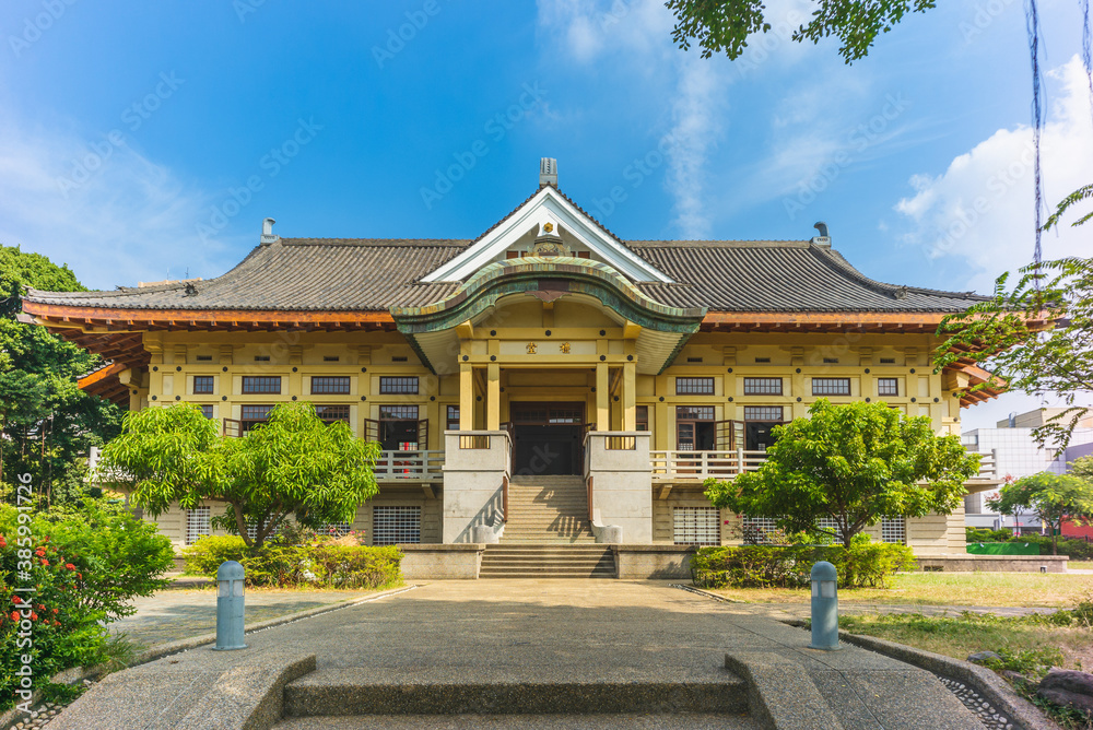 Wude hall, aka Bushido Hall, in Tainan, taiwan. the translation of the chinese text is Auditorium Hall Wude hall, aka Bushido Hall, in Tainan, taiwan. the translation of the chinese text is Auditorium Hall