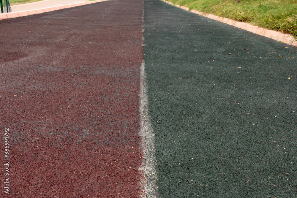 
decorative stone pavement road in the park