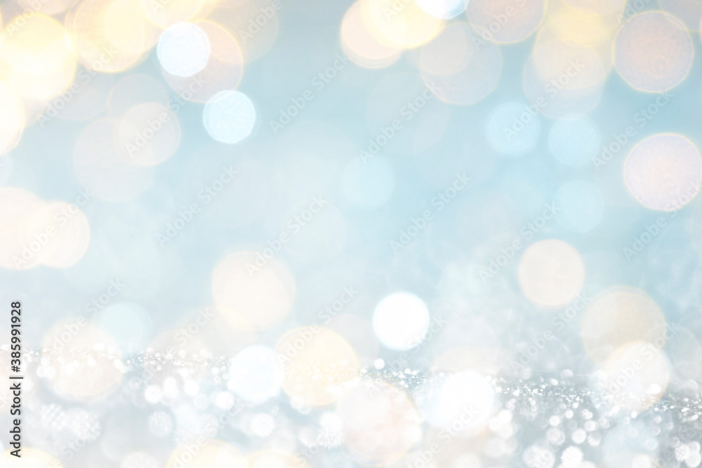 Obraz premium Blurred background with bokeh. Christmas and Happy New Year greeting card.