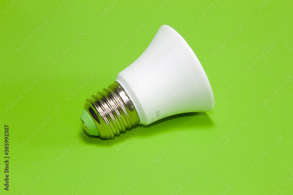 Lâmpada de led com fundo verde para chroma key Lâmpada de led com fundo verde para chroma key