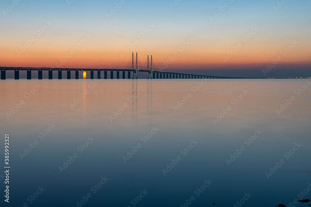 Oresunds Bridge at Twilight