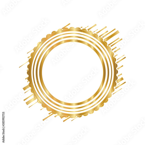modern circle frame gold vector design