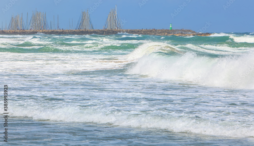 Winter storm by the Mediterranean sea Winter storm by the Mediterranean sea