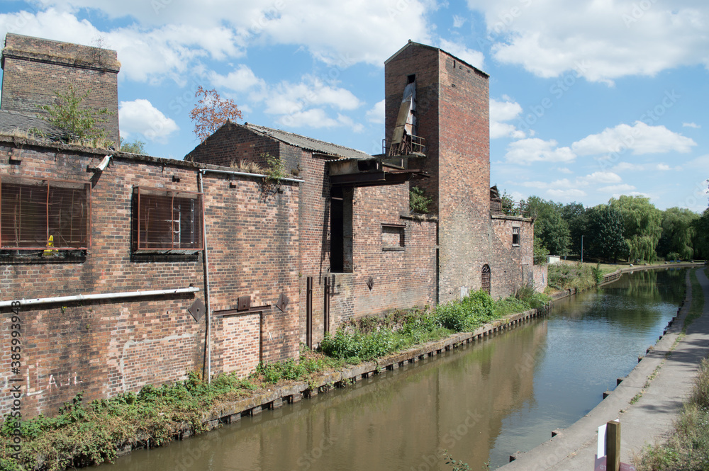 A pottery in Stoke-on-Trent on the side of a canal.